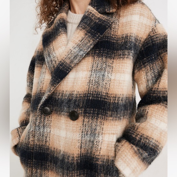 Madewell Courton Cocoon Coat in Plaid, XS - NEW WITH TAGS OFF - Picture 2 of 5